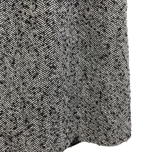J Crew Womens Tweed Herringbone Pull On Gray Black Mini Skirt Wool Blend sz 10 - Picture 7 of 16